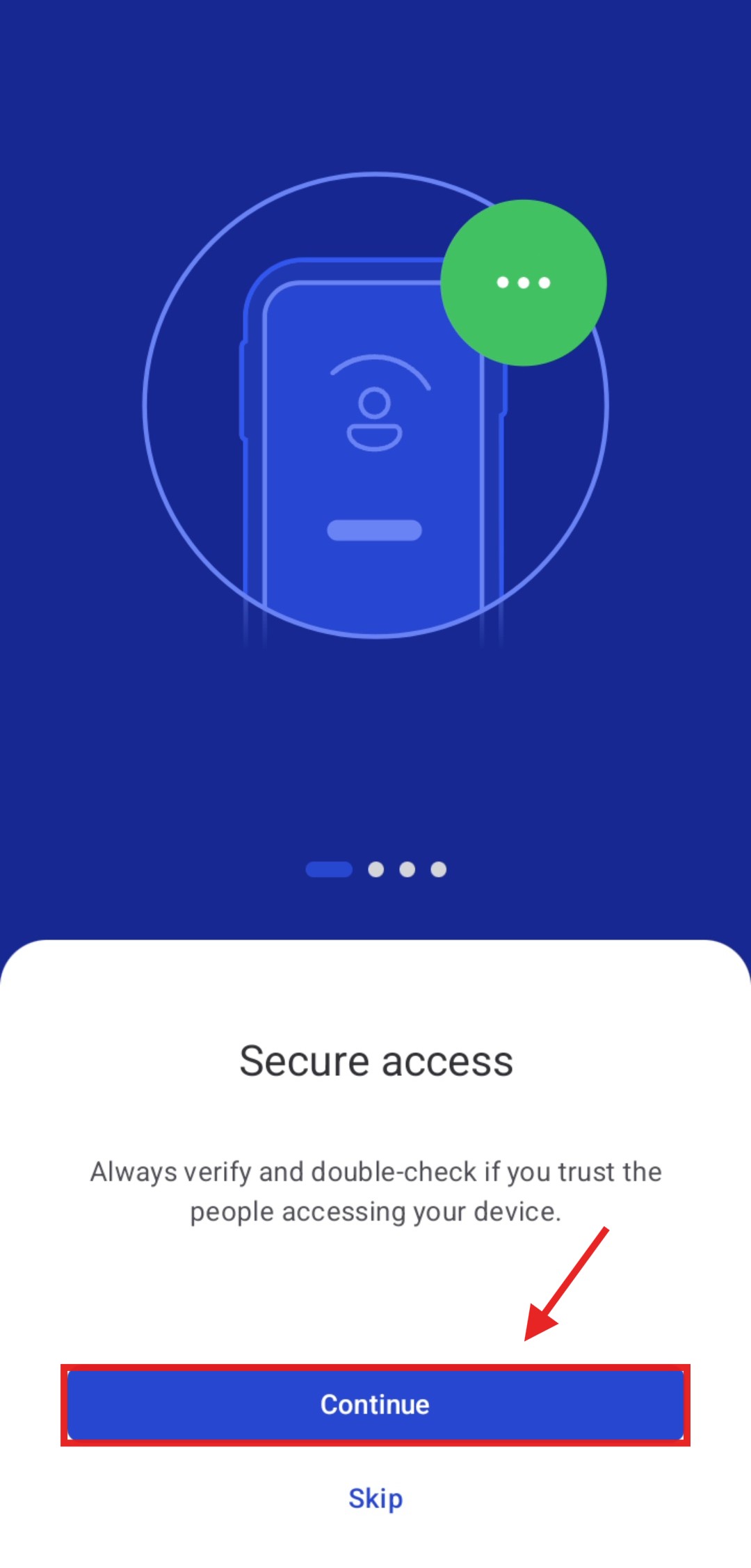 Step 5: Secure access info